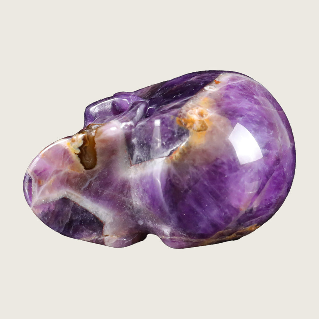 2.2" Amethyst Human Skull Carving  #SKH22020