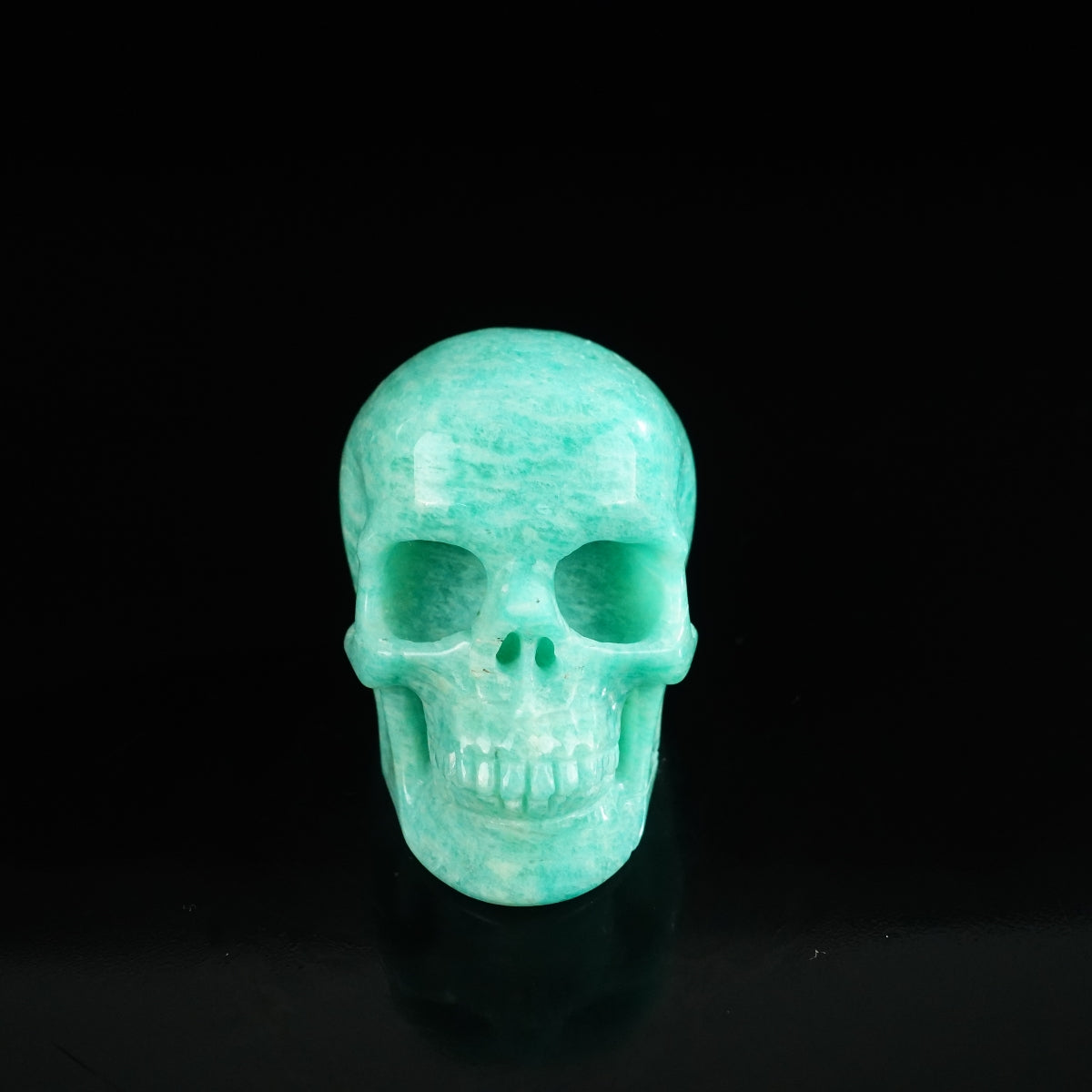 2.2" Amazonite Crystal Skull Carving - Unique Piece #AA01