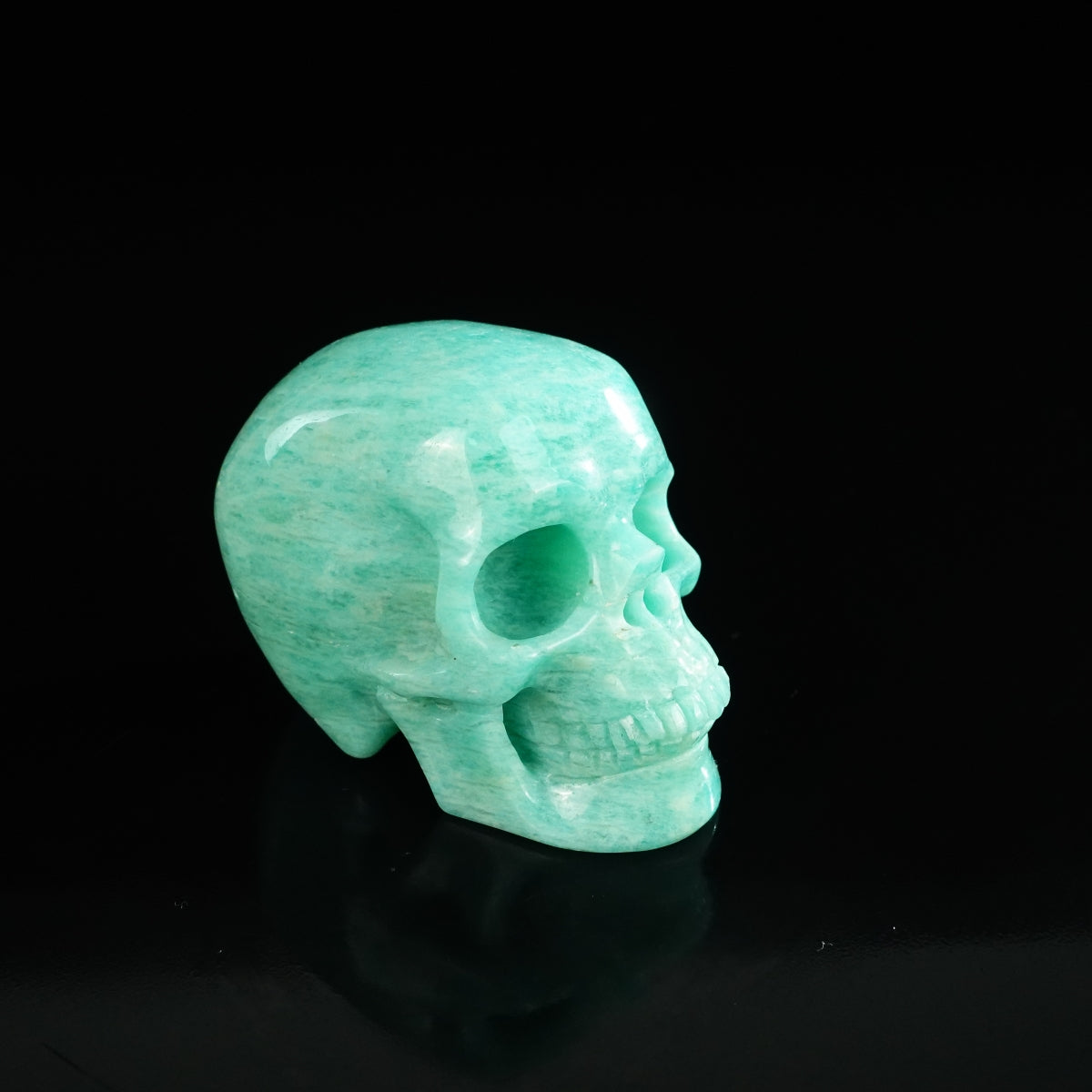 2.2" Amazonite Crystal Skull Carving - Unique Piece #AA01