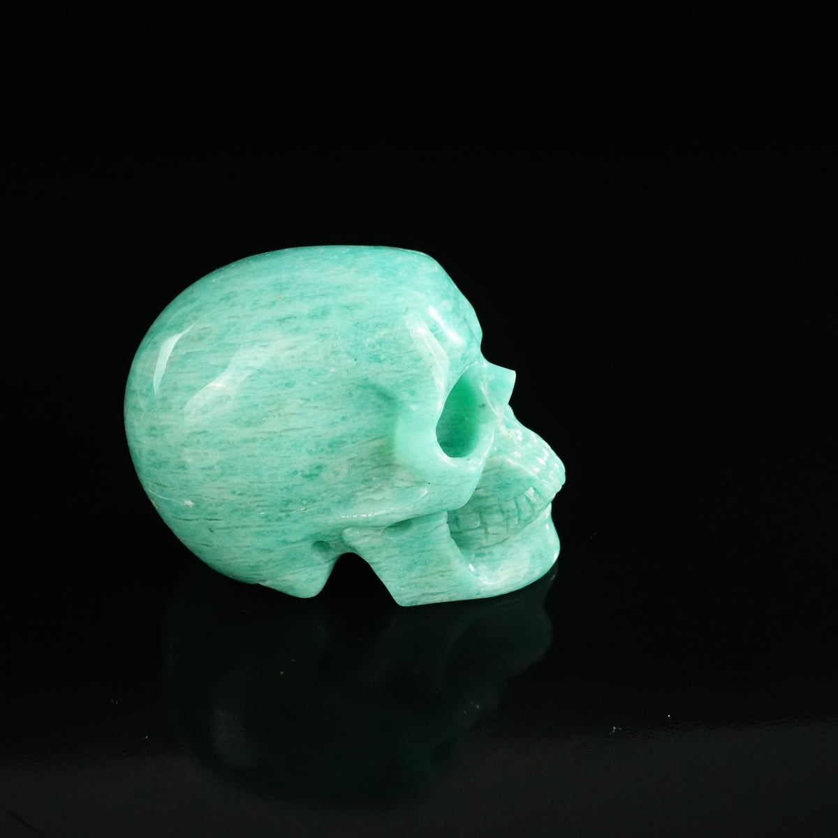 2.2" Amazonite Crystal Skull Carving - Unique Piece #AA01