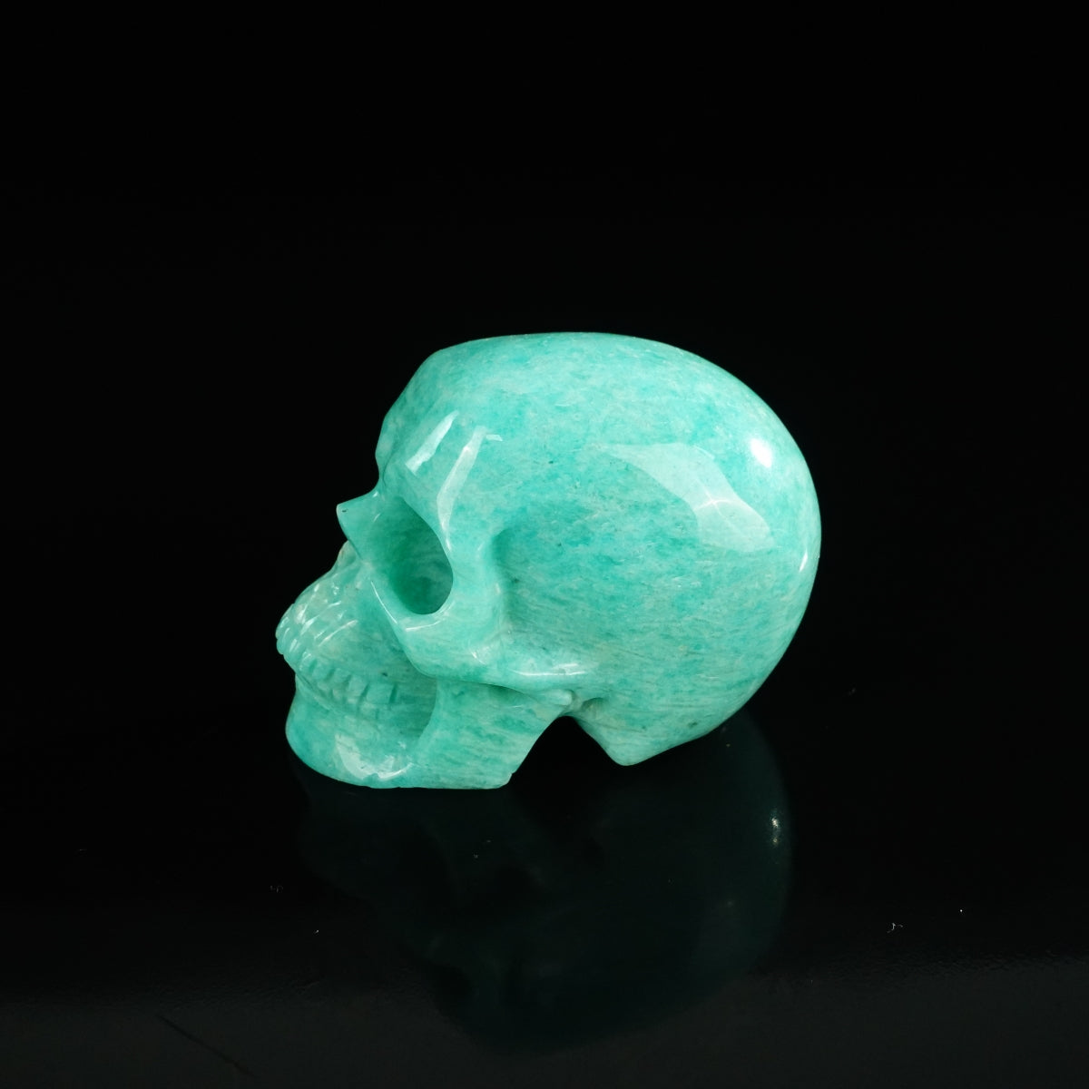 2.2" Amazonite Crystal Skull Carving - Unique Piece #AA01