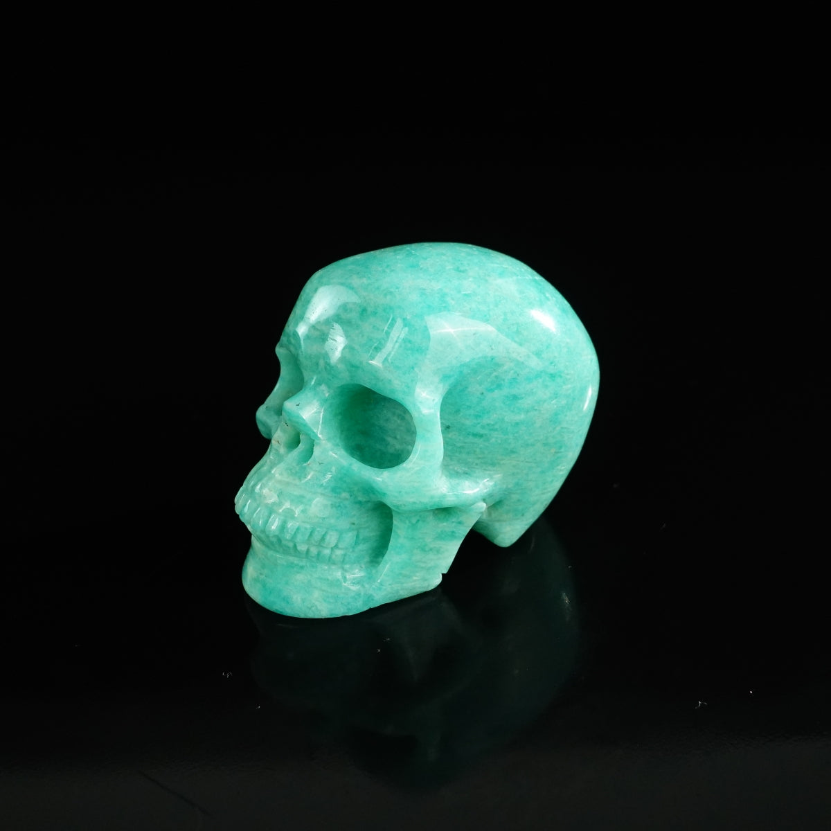 2.2" Amazonite Crystal Skull Carving - Unique Piece #AA01