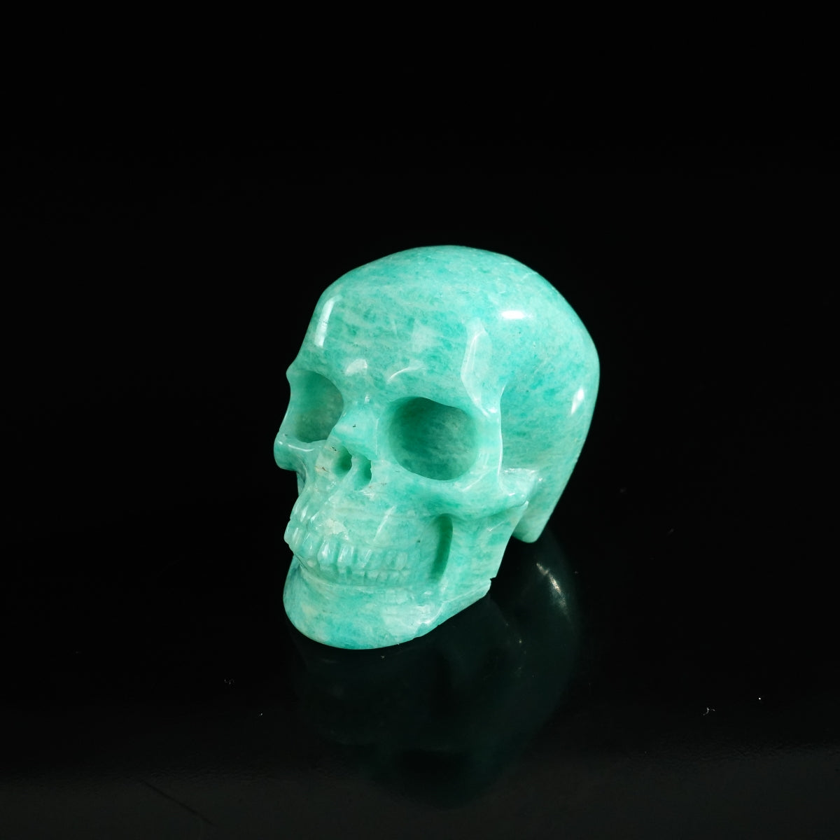 2.2" Amazonite Crystal Skull Carving - Unique Piece #AA01