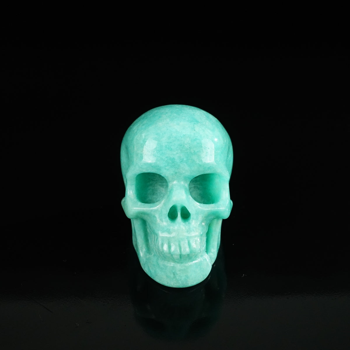 2.2" Amazonite Crystal Skull Carving - Unique Piece #AA02