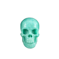 2.2" Amazonite Crystal Skull Carving - Hand Carved Decor