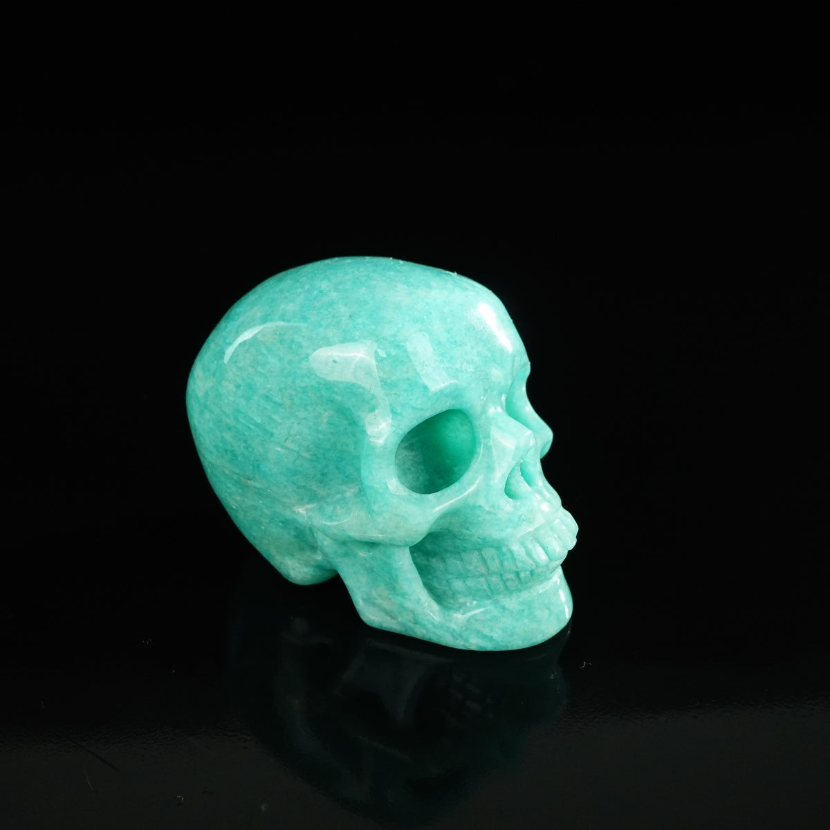 2.2" Amazonite Crystal Skull Carving - Unique Piece #AA02