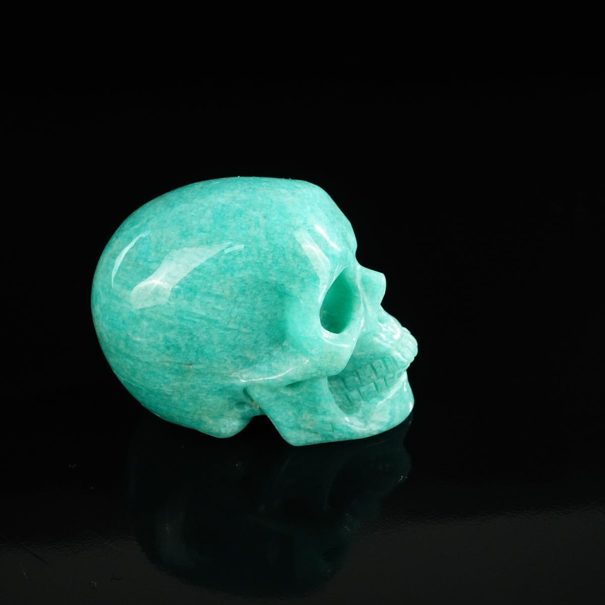 2.2" Amazonite Crystal Skull Carving - Unique Piece #AA02