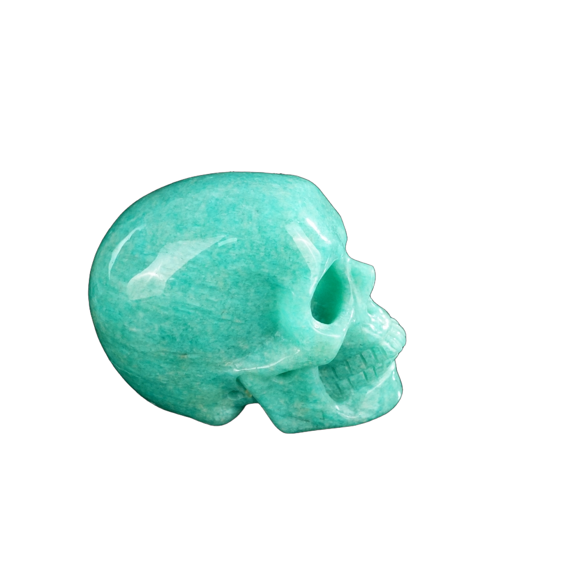 2.2" Amazonite Crystal Skull Carving - Hand Carved Decor