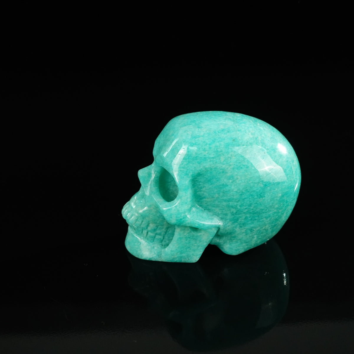 2.2" Amazonite Crystal Skull Carving - Unique Piece #AA02