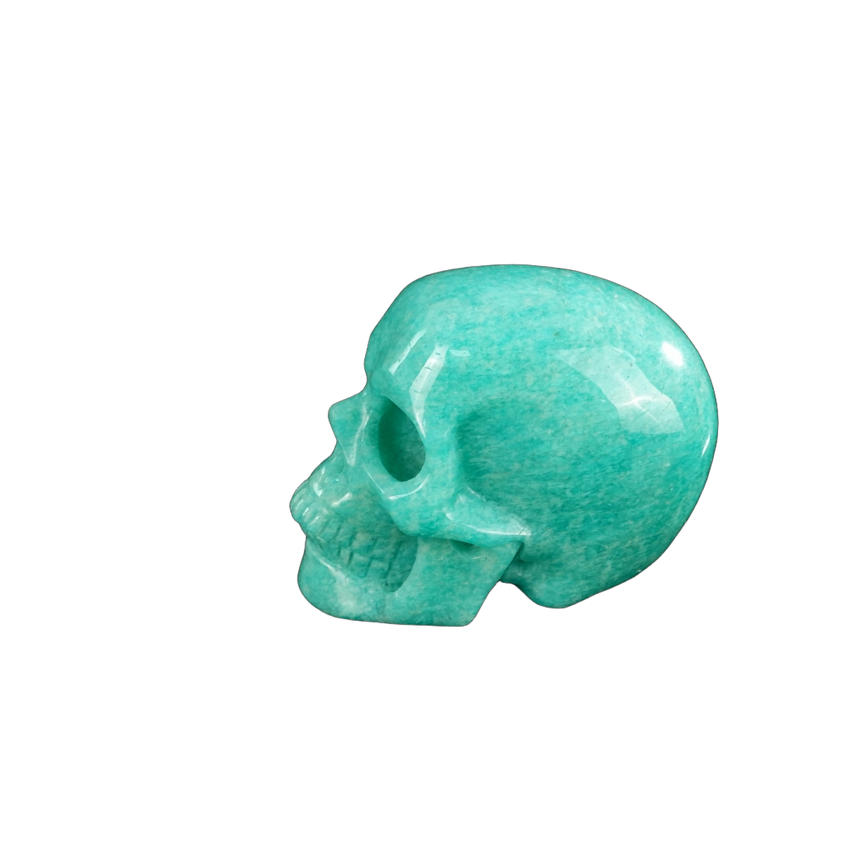 2.2" Amazonite Crystal Skull Carving - Hand Carved Decor