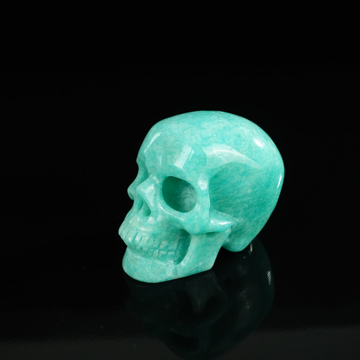 2.2" Amazonite Crystal Skull Carving - Unique Piece #AA02
