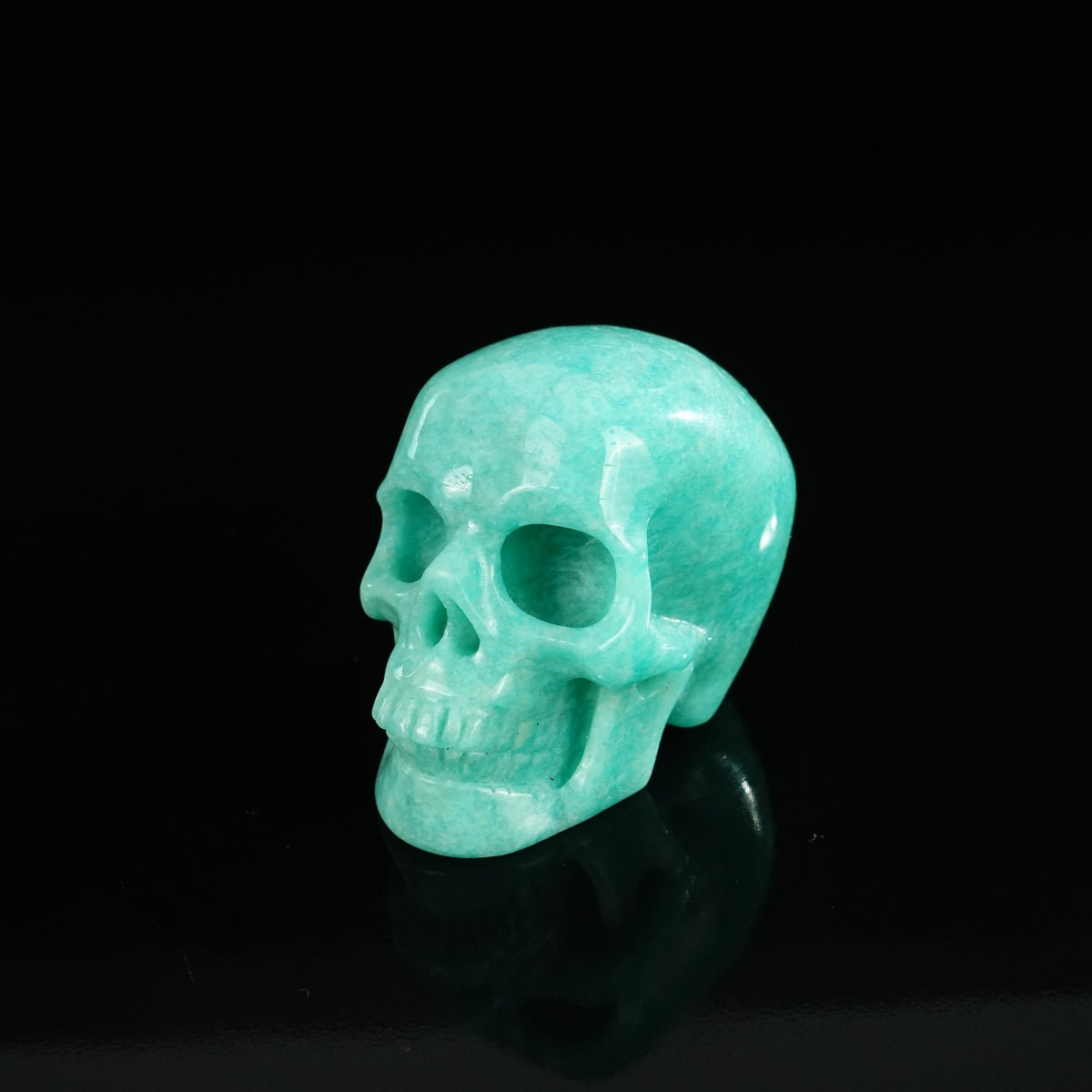 2.2" Amazonite Crystal Skull Carving - Unique Piece #AA02