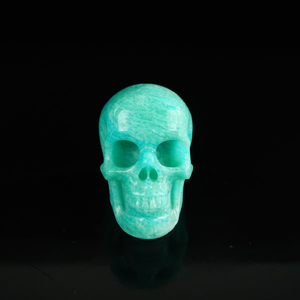 2.2" Amazonite Crystal Skull Carving - Unique Piece #AA03