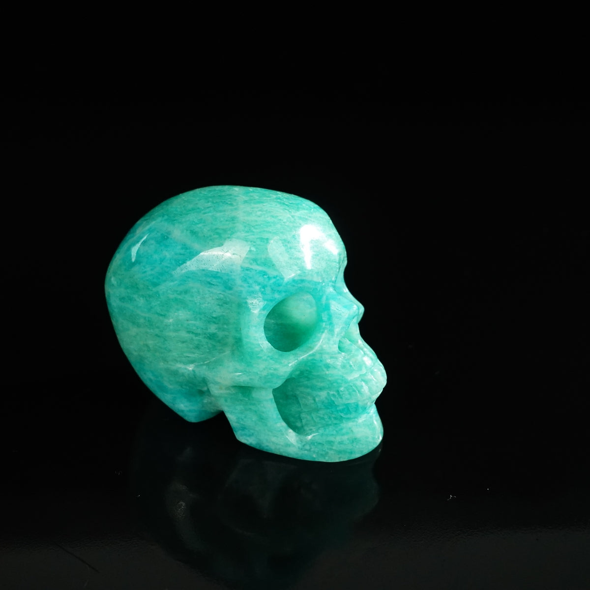 2.2" Amazonite Crystal Skull Carving - Unique Piece #AA03