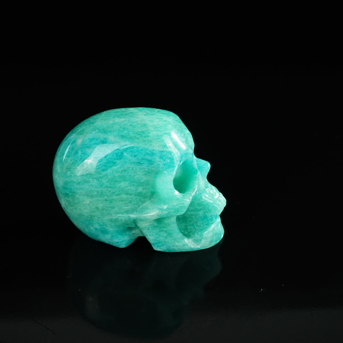 2.2" Amazonite Crystal Skull Carving - Unique Piece #AA03