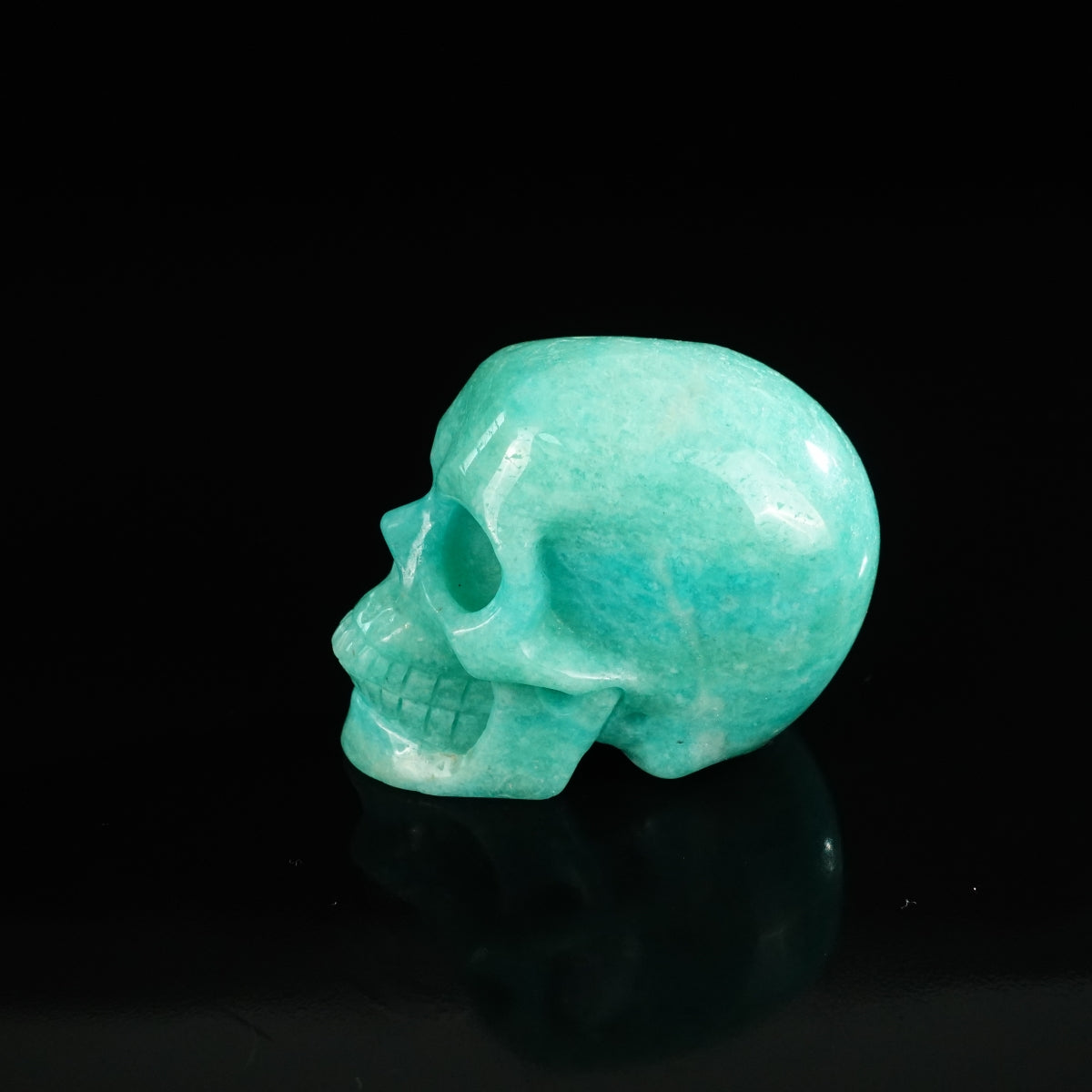 2.2" Amazonite Crystal Skull Carving - Unique Piece #AA03