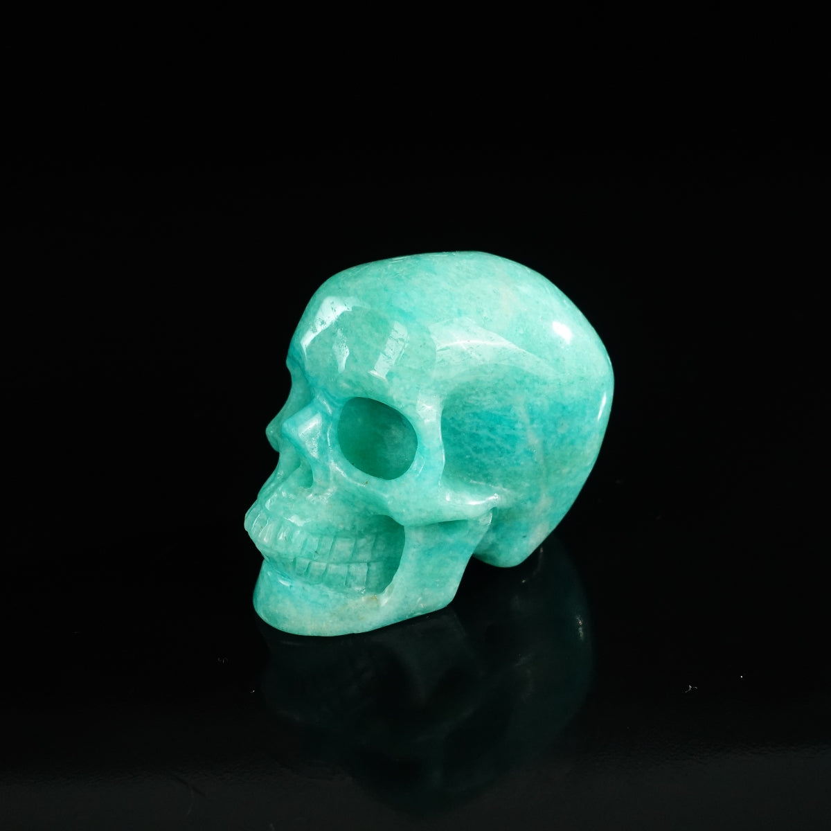2.2" Amazonite Crystal Skull Carving - Unique Piece #AA03