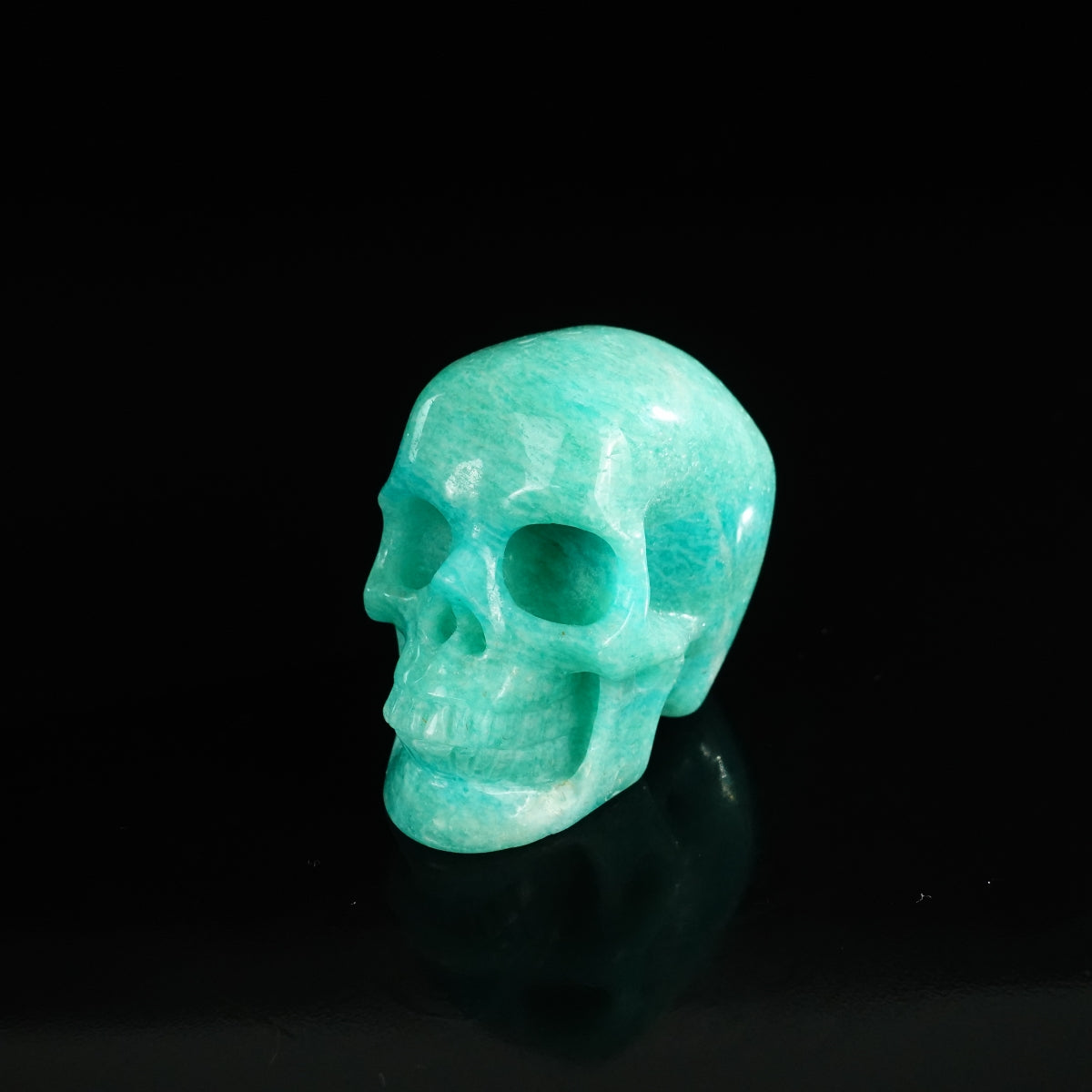2.2" Amazonite Crystal Skull Carving - Unique Piece #AA03