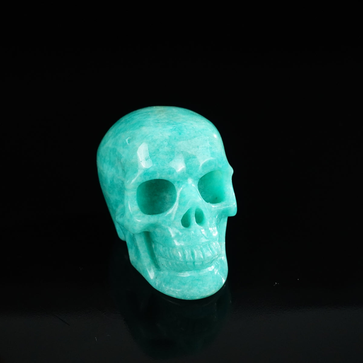 2.2" Amazonite Crystal Skull Carving - Unique Piece #AA04