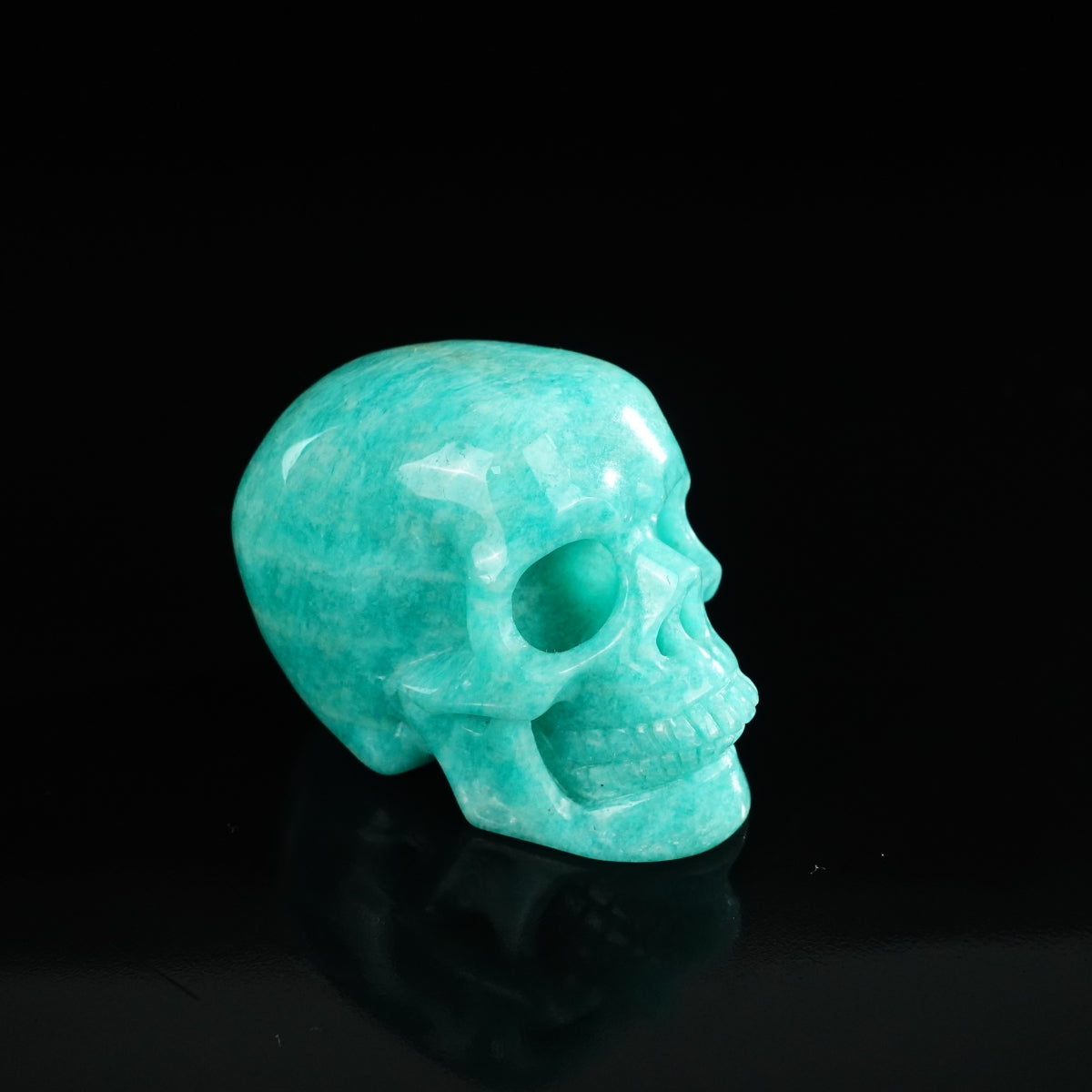 2.2" Amazonite Crystal Skull Carving - Unique Piece #AA04