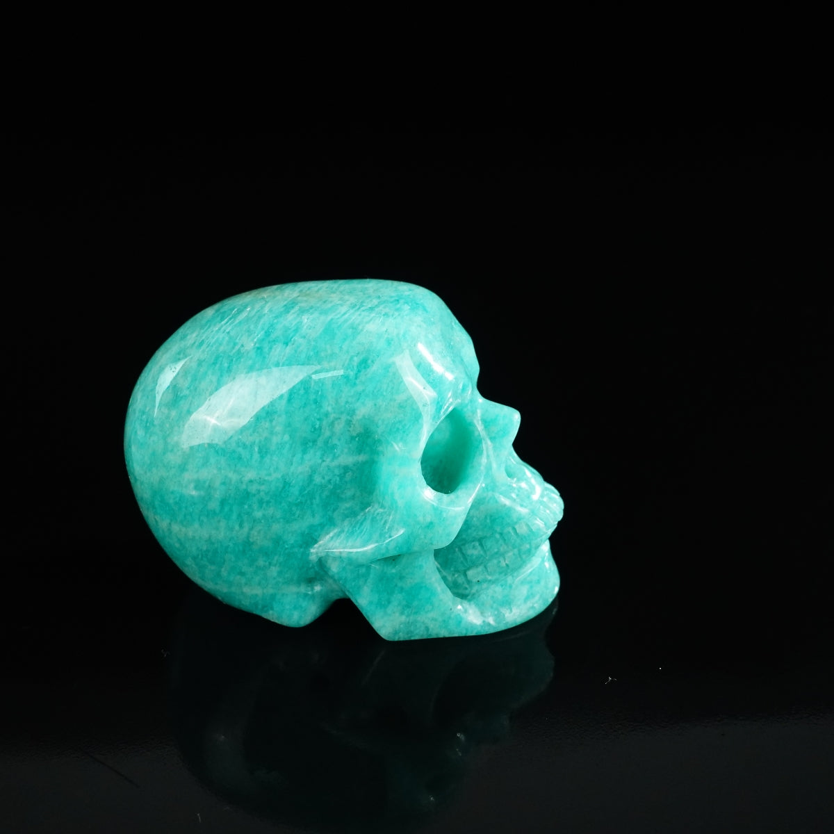 2.2" Amazonite Crystal Skull Carving - Unique Piece #AA04