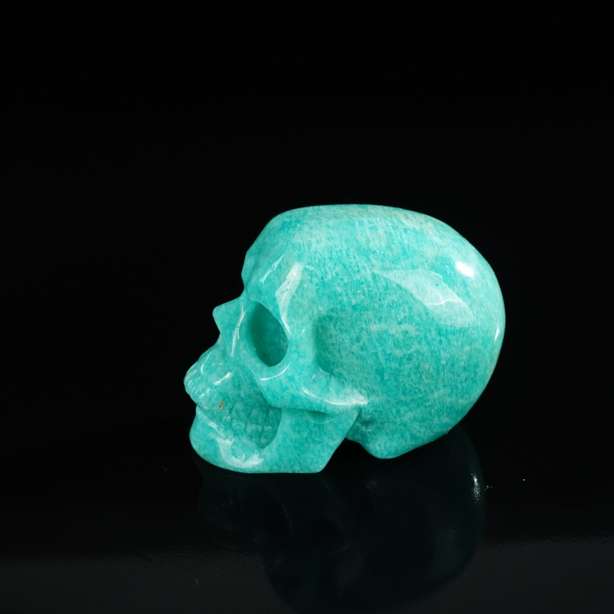 2.2" Amazonite Crystal Skull Carving - Unique Piece #AA04