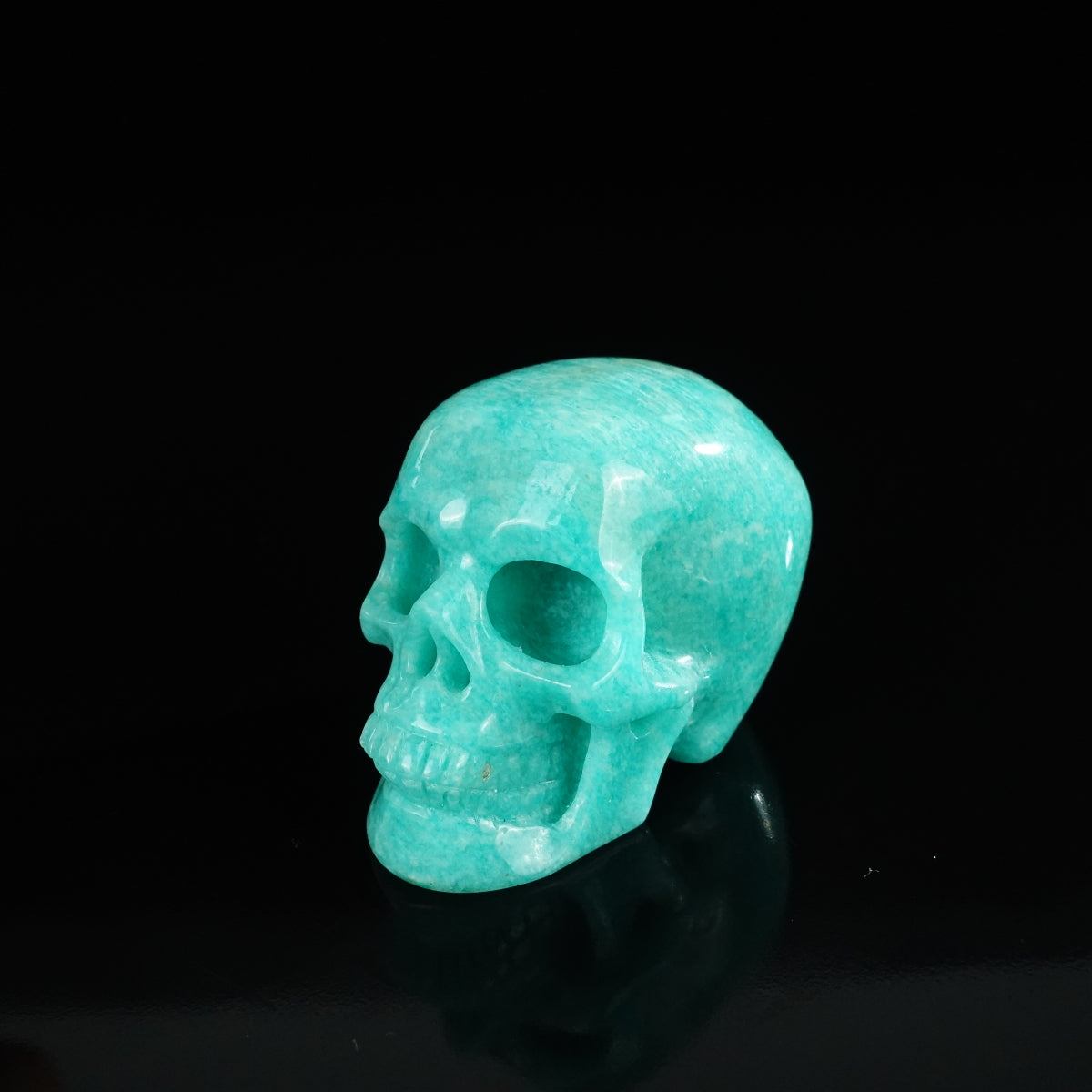 2.2" Amazonite Crystal Skull Carving - Unique Piece #AA04