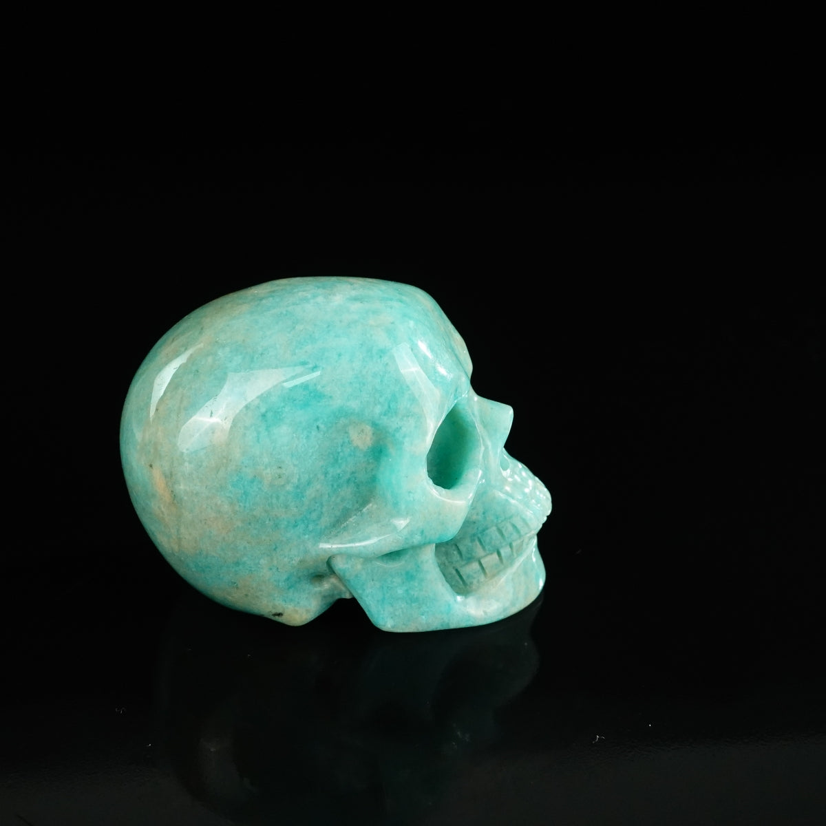2.2" Amazonite Crystal Skull Carving - Unique Piece #AA05