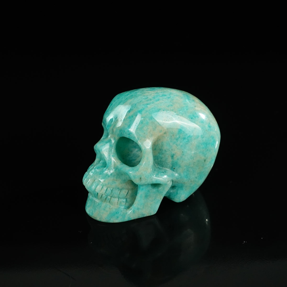 2.2" Amazonite Crystal Skull Carving - Unique Piece #AA05