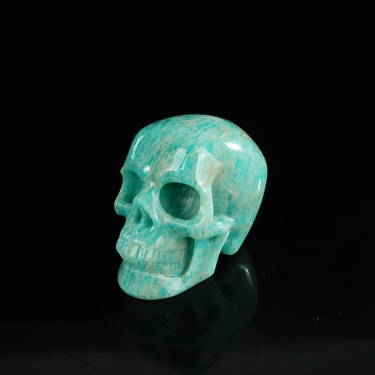 2.2" Amazonite Crystal Skull Carving - Unique Piece #AA05