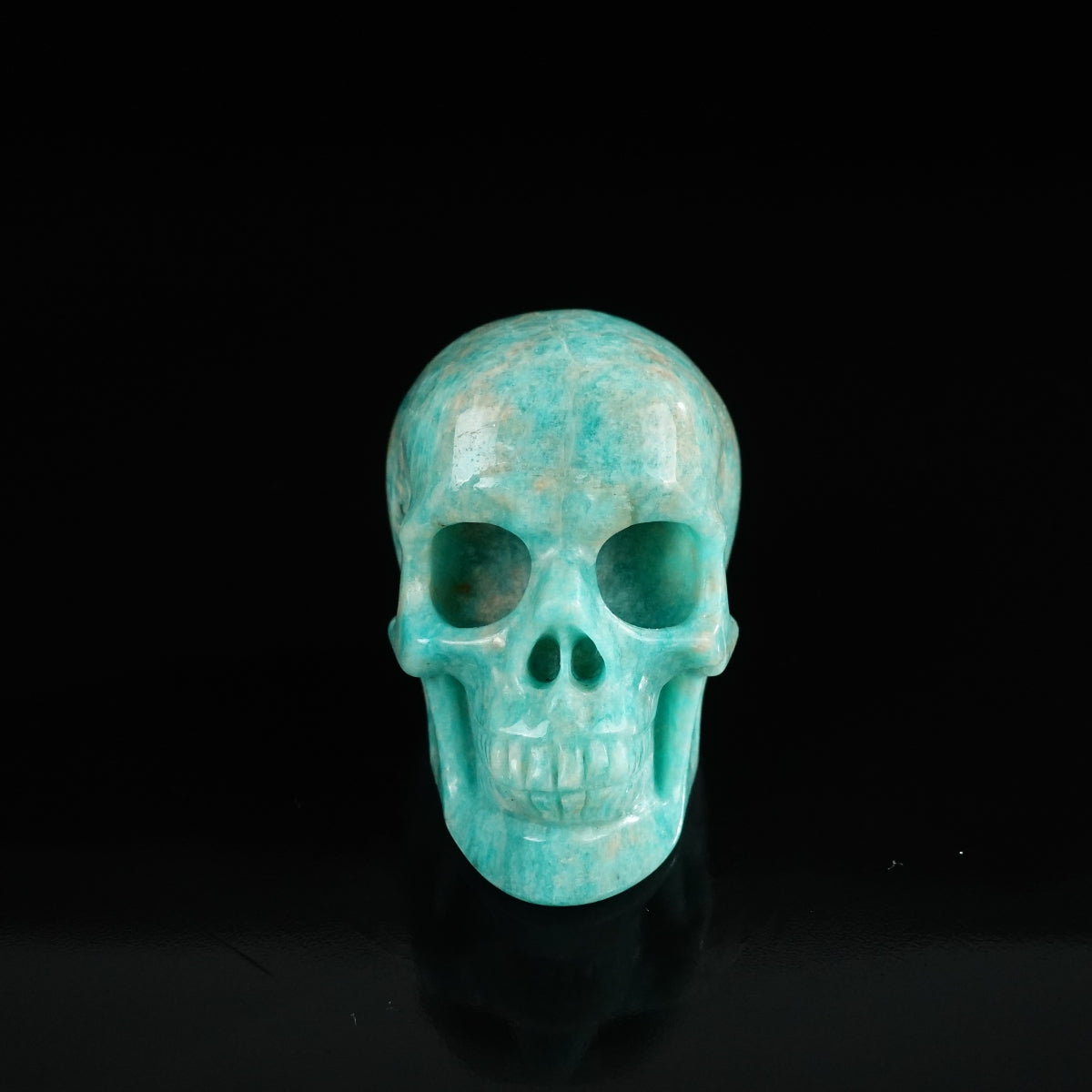 2.2" Amazonite Crystal Skull Carving - Unique Piece #AA06