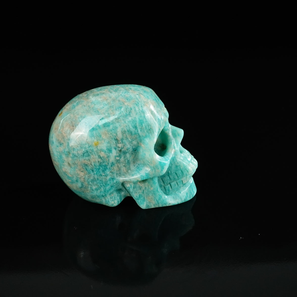 2.2" Amazonite Crystal Skull Carving - Unique Piece #AA06