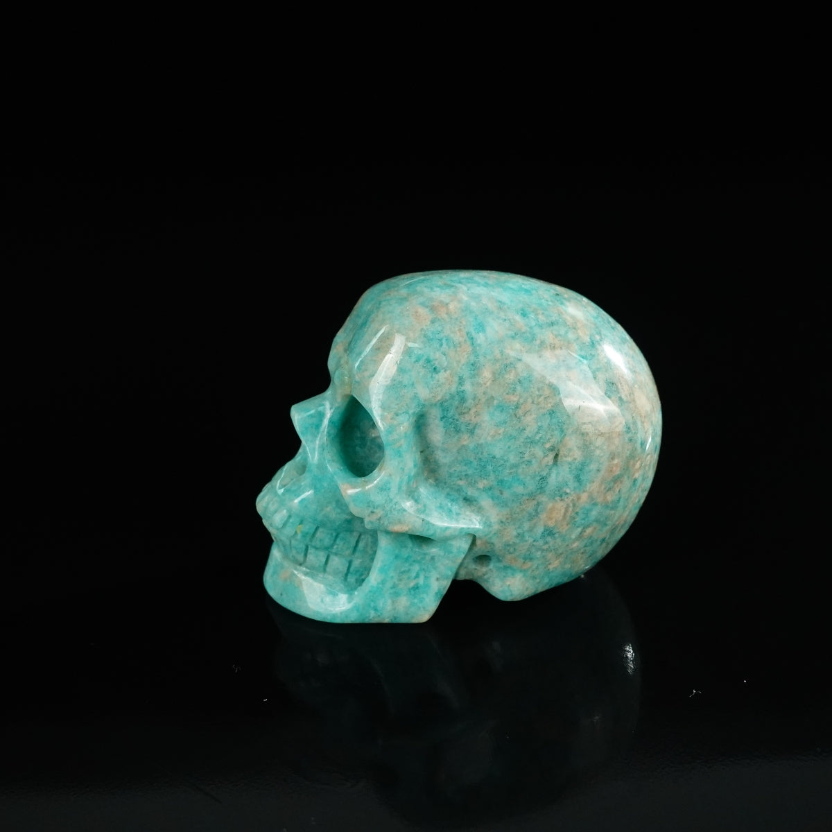 2.2" Amazonite Crystal Skull Carving - Unique Piece #AA06