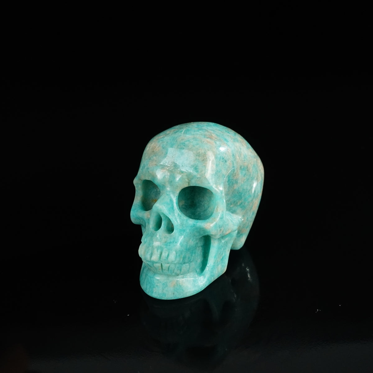2.2" Amazonite Crystal Skull Carving - Unique Piece #AA06