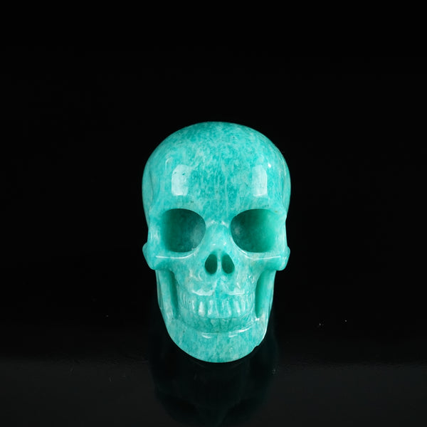 2.2" Amazonite Crystal Skull Carving - Unique Piece #AA07