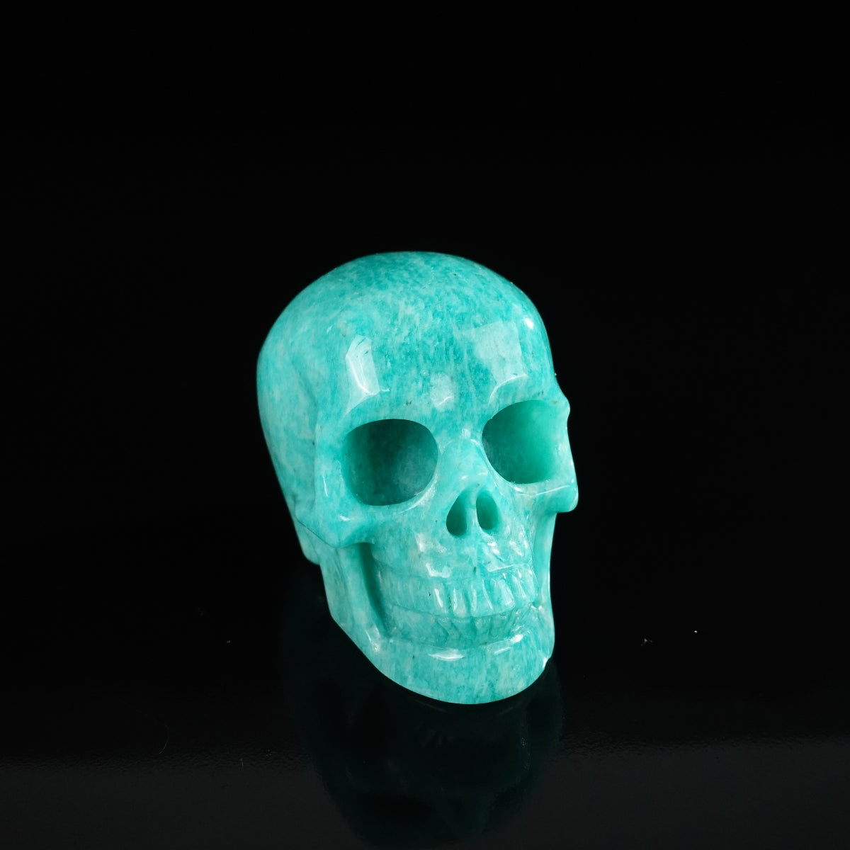 2.2" Amazonite Crystal Skull Carving - Unique Piece #AA07