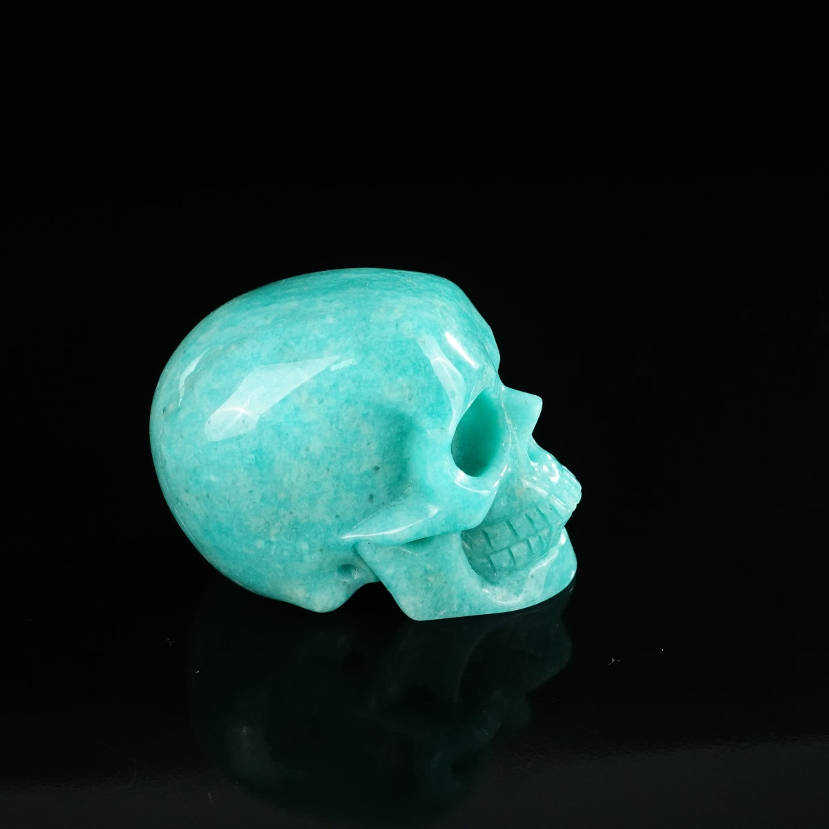 2.2" Amazonite Crystal Skull Carving - Unique Piece #AA07