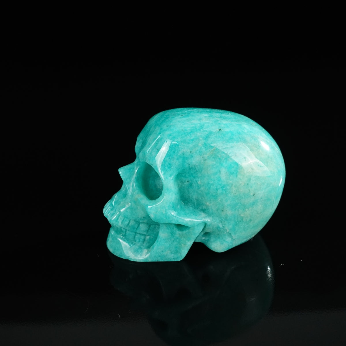 2.2" Amazonite Crystal Skull Carving - Unique Piece #AA07