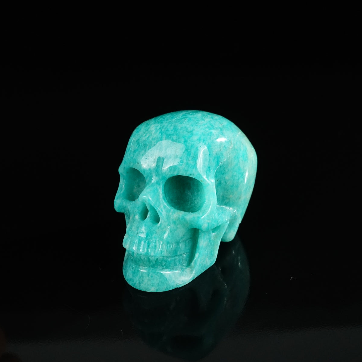 2.2" Amazonite Crystal Skull Carving - Unique Piece #AA07