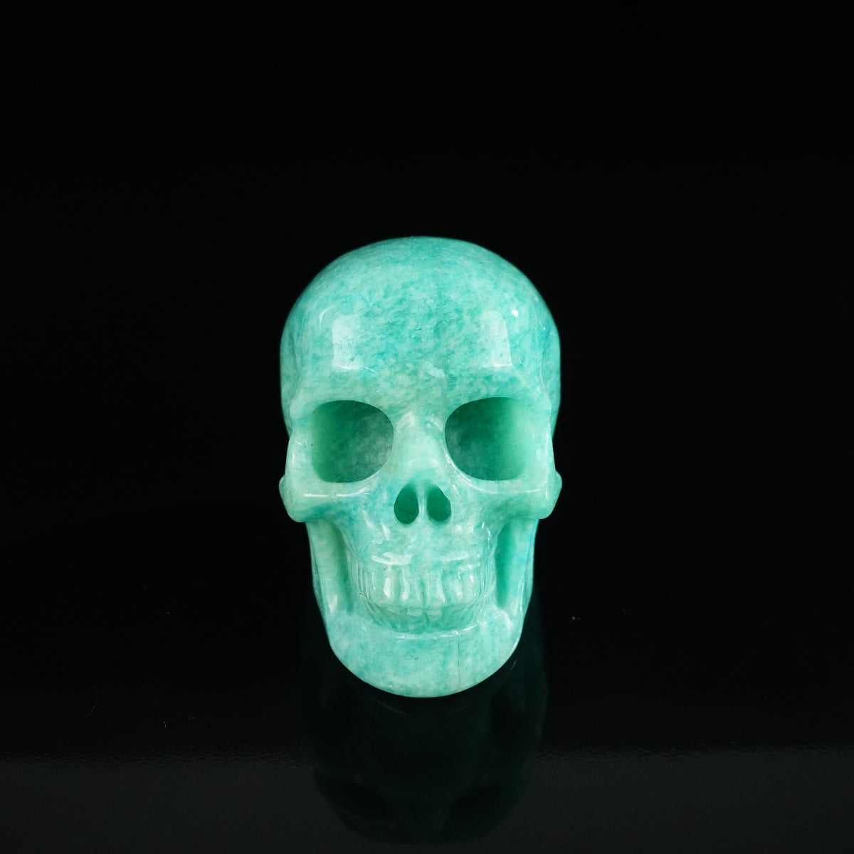2.2" Amazonite Crystal Skull Carving - Unique Piece #AA08