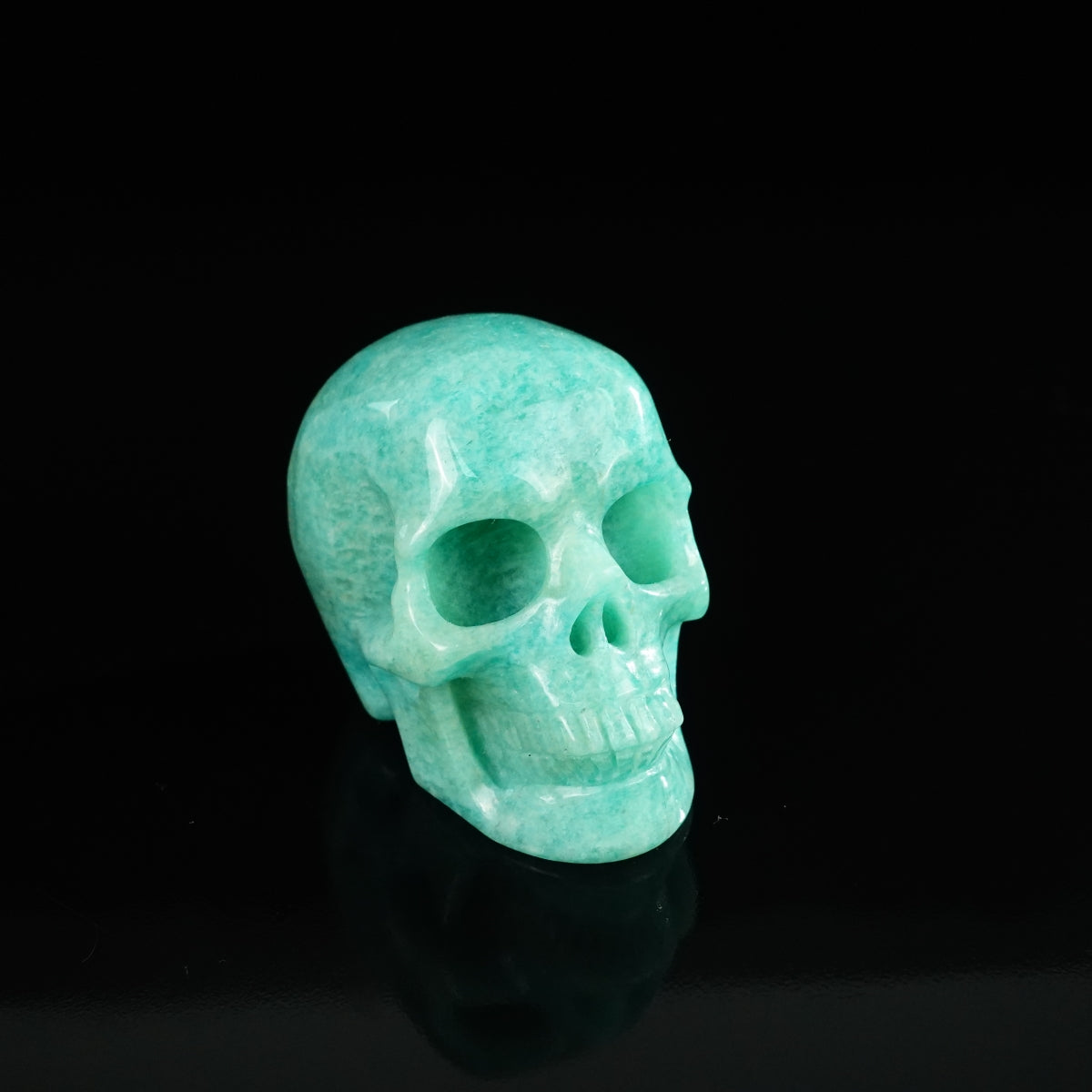 2.2" Amazonite Crystal Skull Carving - Unique Piece #AA08