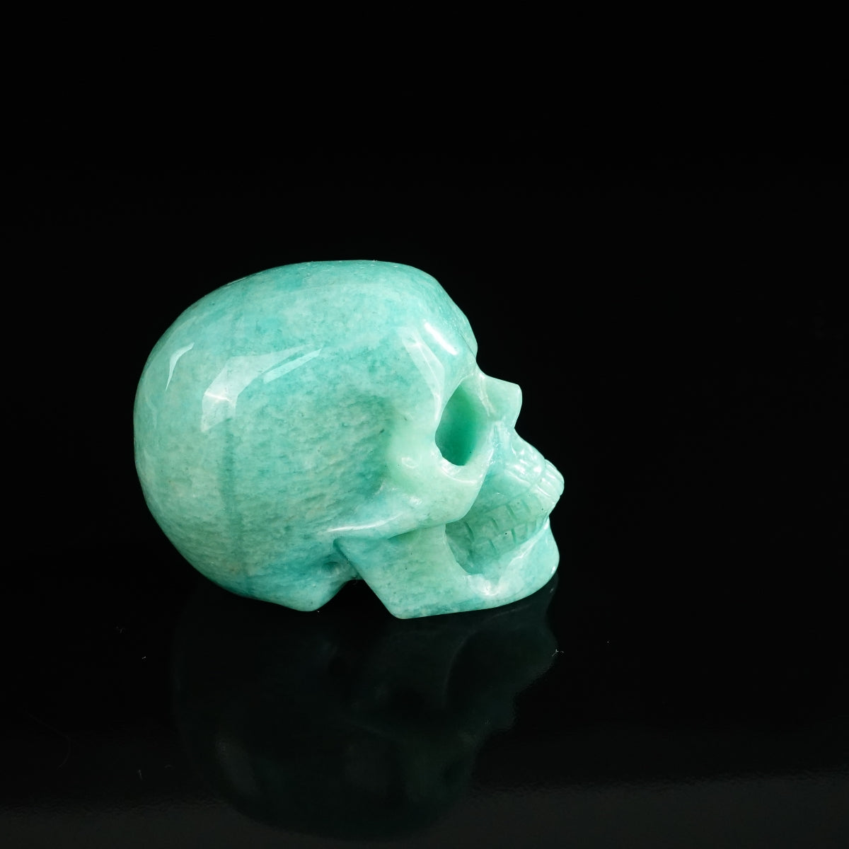 2.2" Amazonite Crystal Skull Carving - Unique Piece #AA08