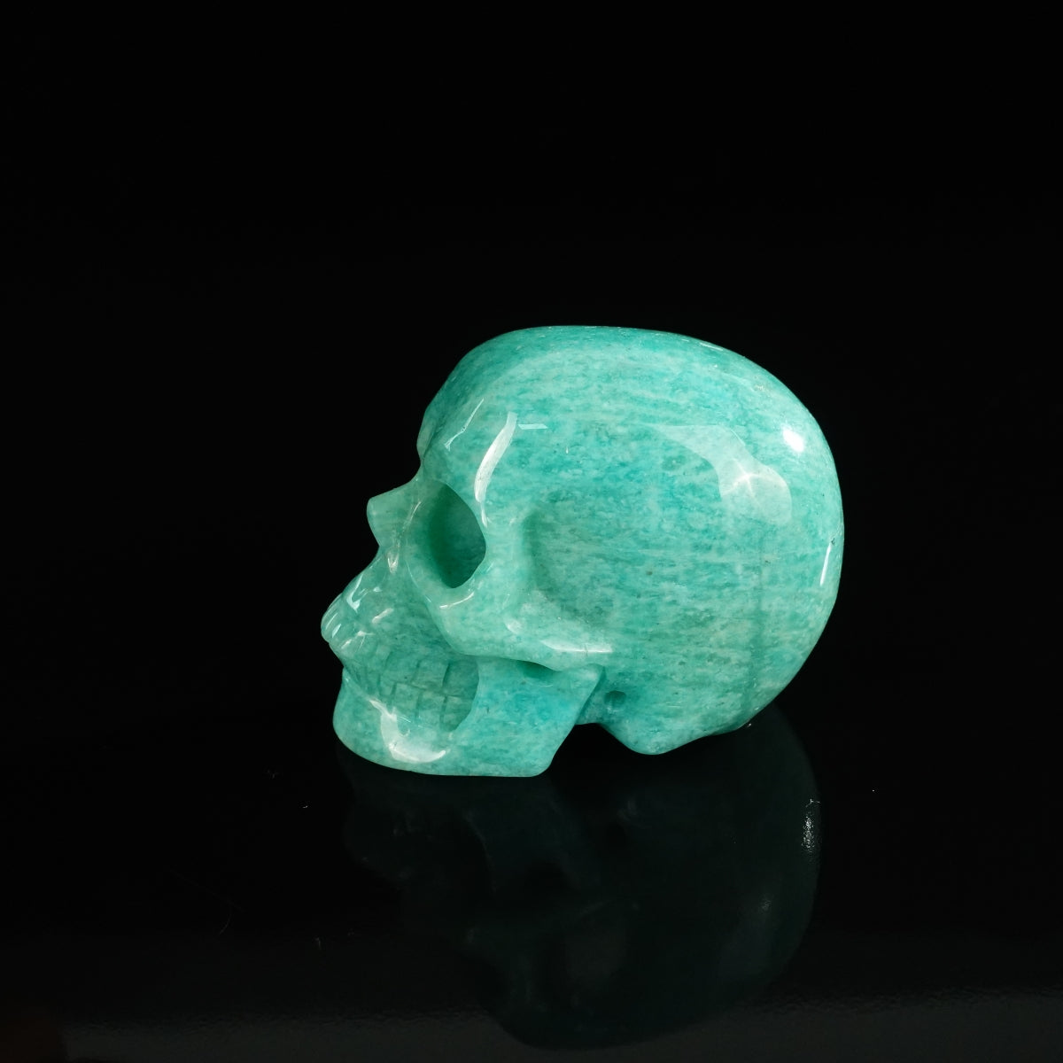 2.2" Amazonite Crystal Skull Carving - Unique Piece #AA08