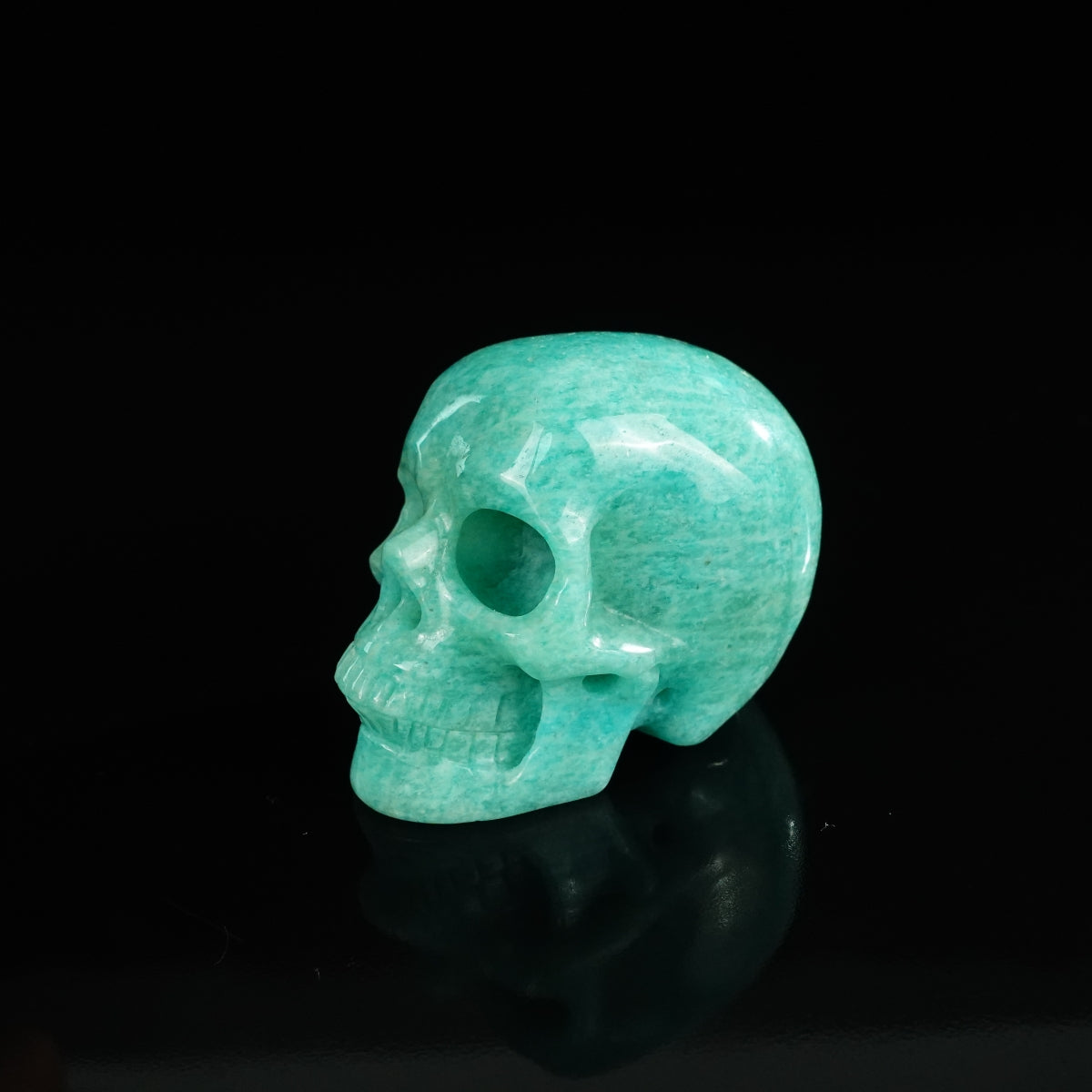 2.2" Amazonite Crystal Skull Carving - Unique Piece #AA08