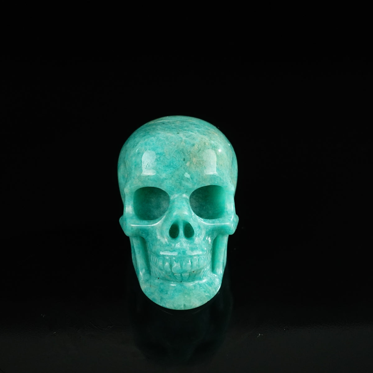 2.2" Amazonite Crystal Skull Carving - Unique Piece #AA09