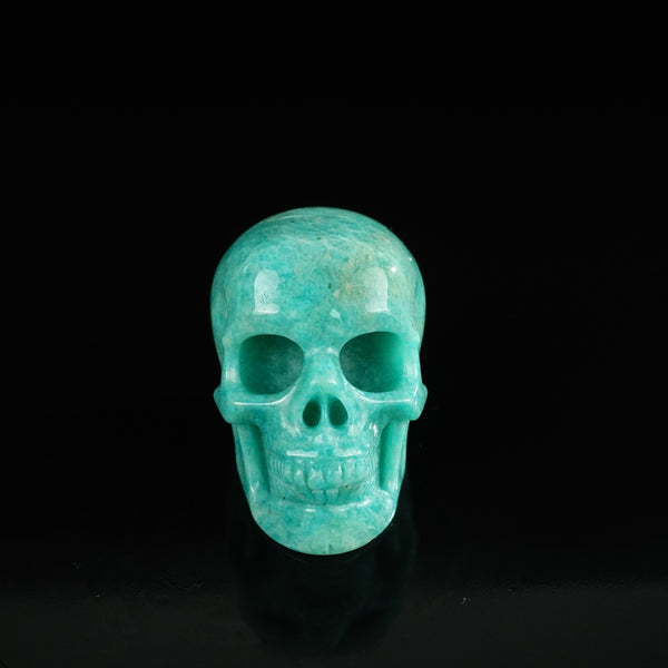 2.2" Amazonite Crystal Skull Carving - Unique Piece #AA09