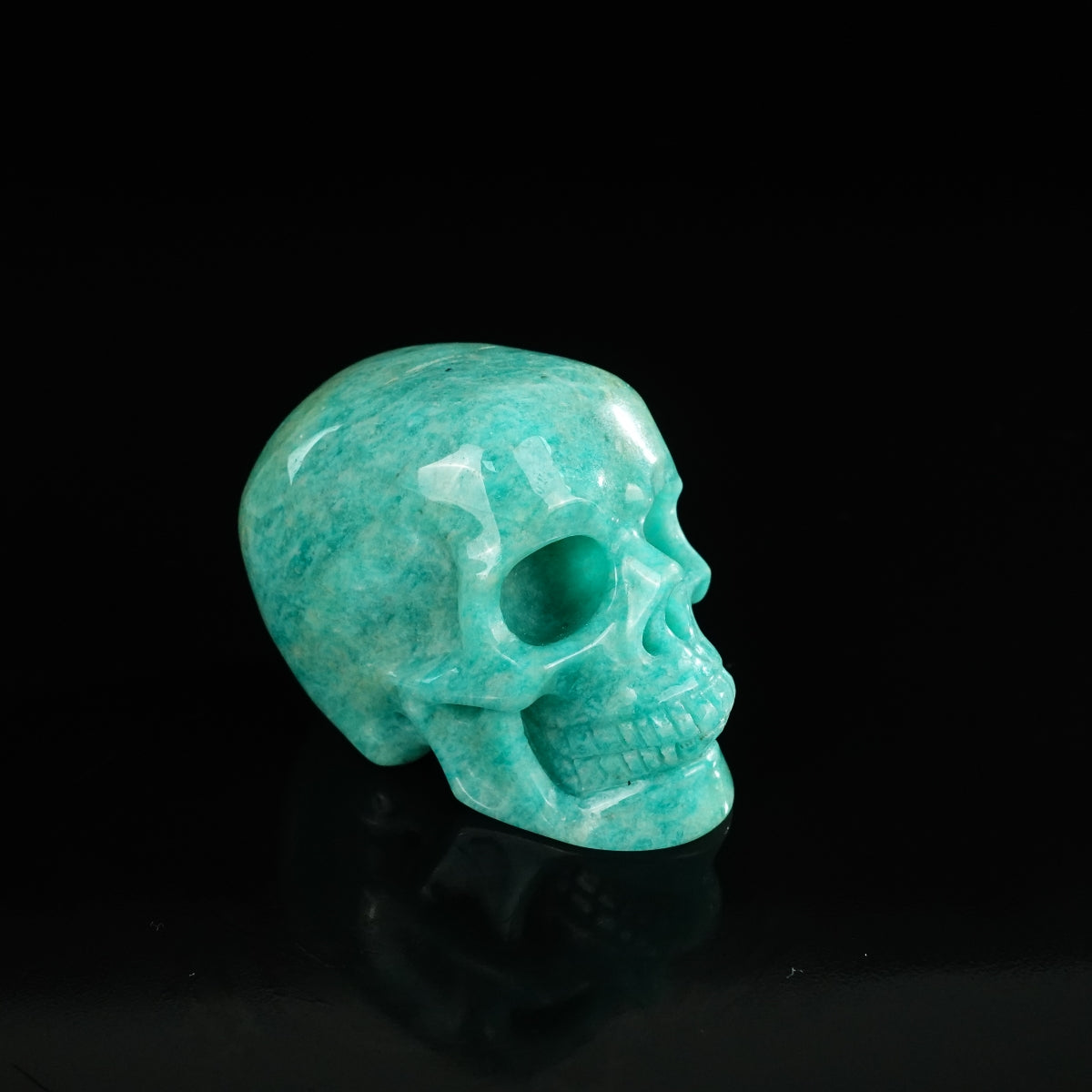 2.2" Amazonite Crystal Skull Carving - Unique Piece #AA09