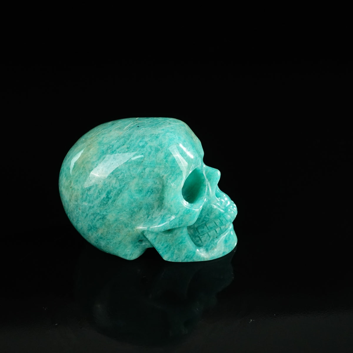 2.2" Amazonite Crystal Skull Carving - Unique Piece #AA09