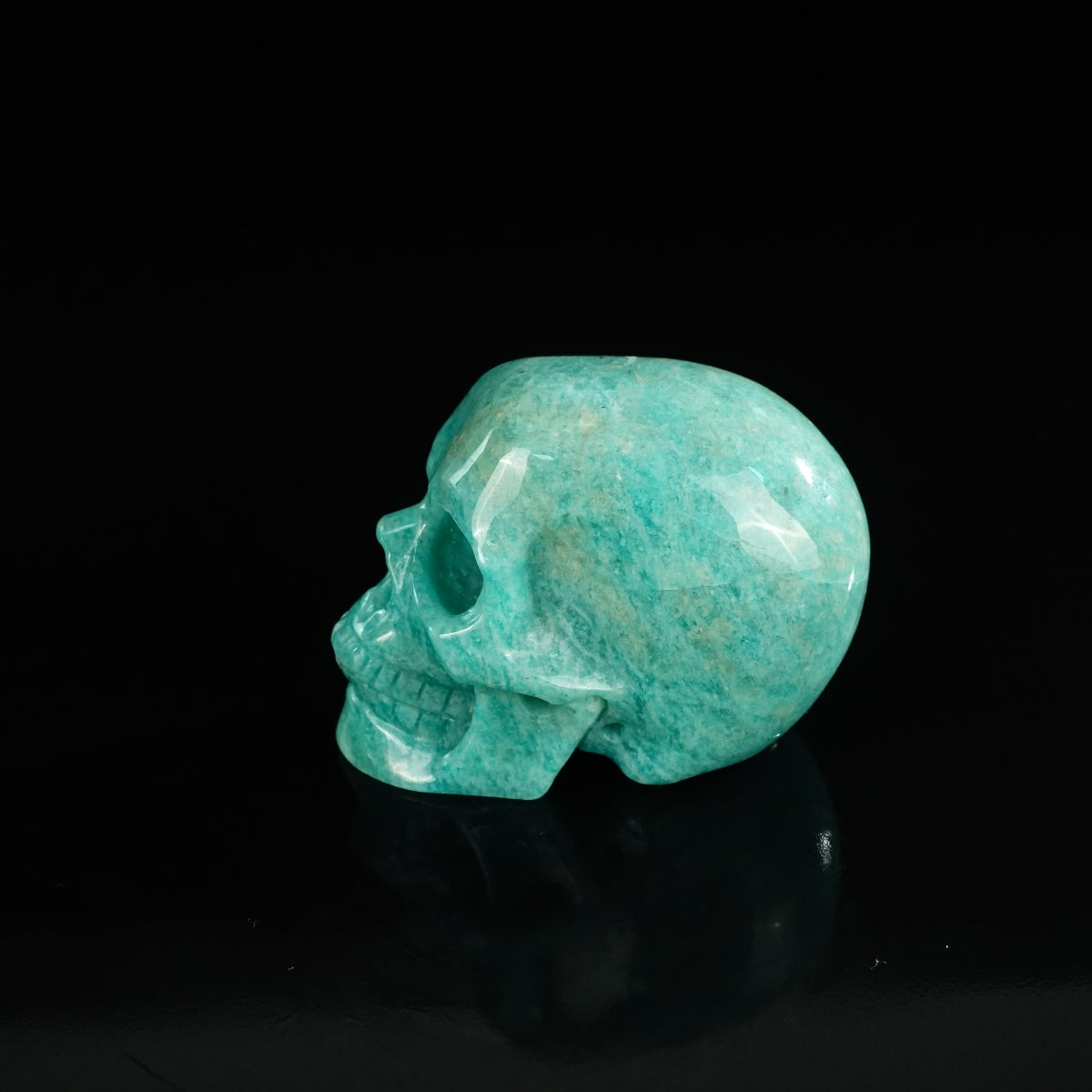 2.2" Amazonite Crystal Skull Carving - Unique Piece #AA09
