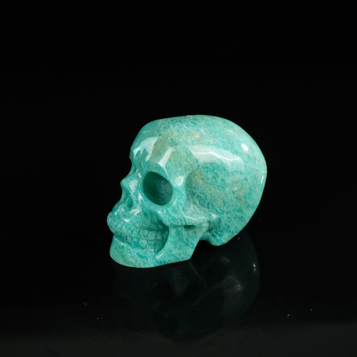 2.2" Amazonite Crystal Skull Carving - Unique Piece #AA09